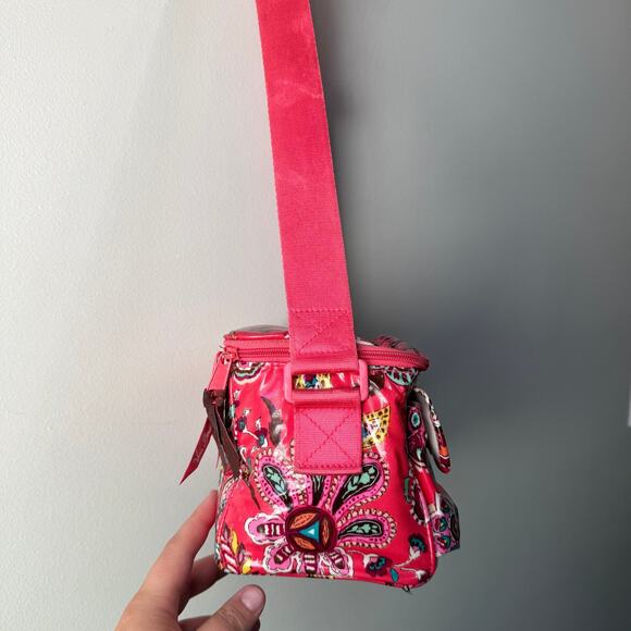 Vera Bradley Call Me Coral Floral Print Insulated Crossbody Lunch Tote Bag - Picture 3 of 8